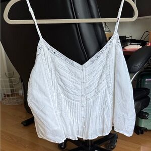 American Eagle Outfitters White Lace Camisole Top